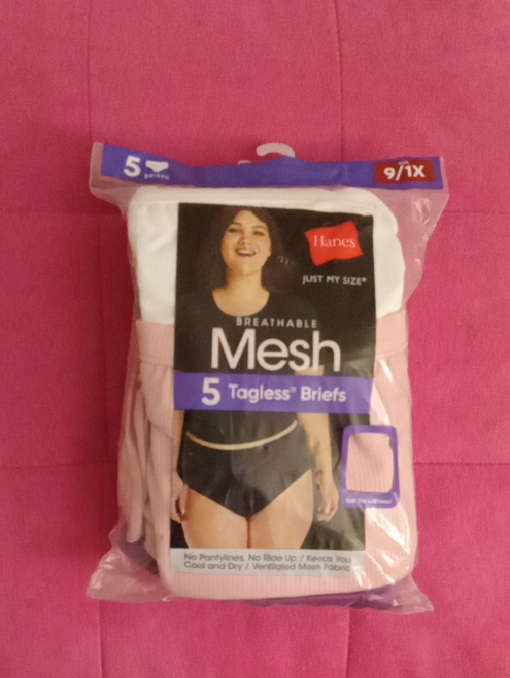 5 Pair Hanes Sz 9 (1X) mesh Brief Underwear